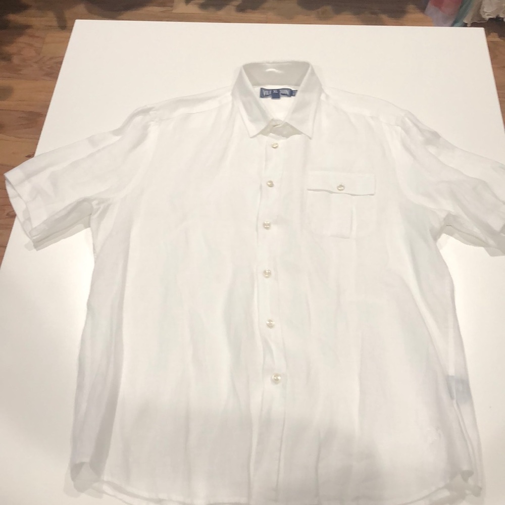 Vilebrequin short sleeve men linen shirt